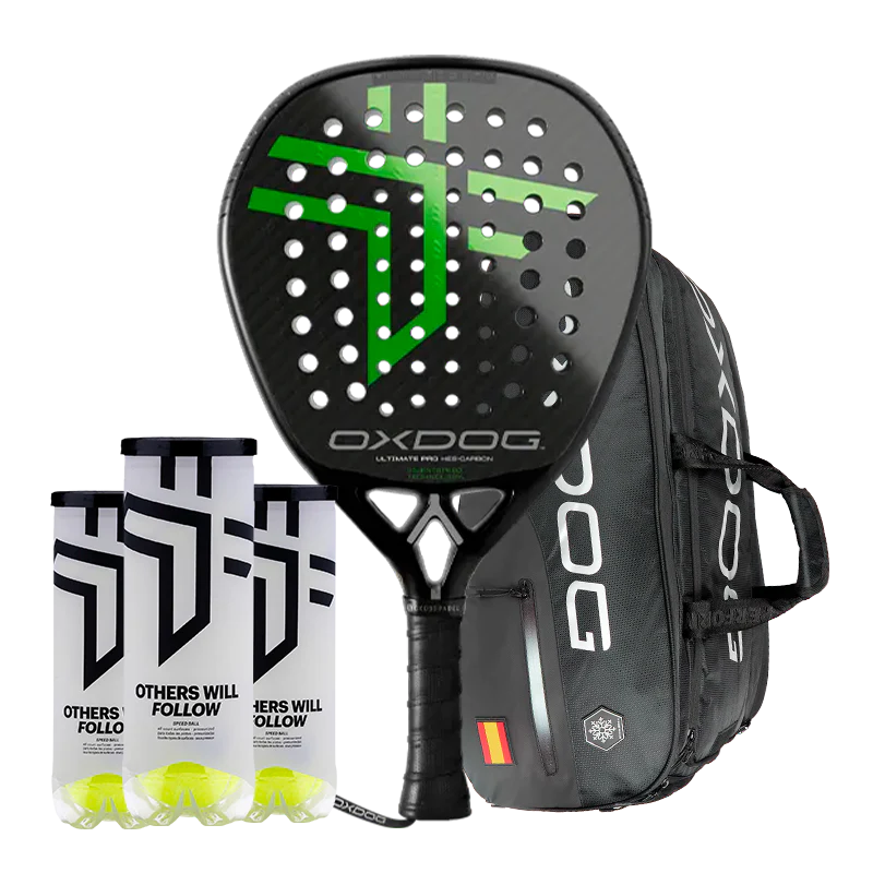 Pack Pala Oxdog Ultimate Pro 2025 + Paletero Oxdog FEP hyper pro thermo padel bag + 3 Botes de pelotas Oxdog BOOST