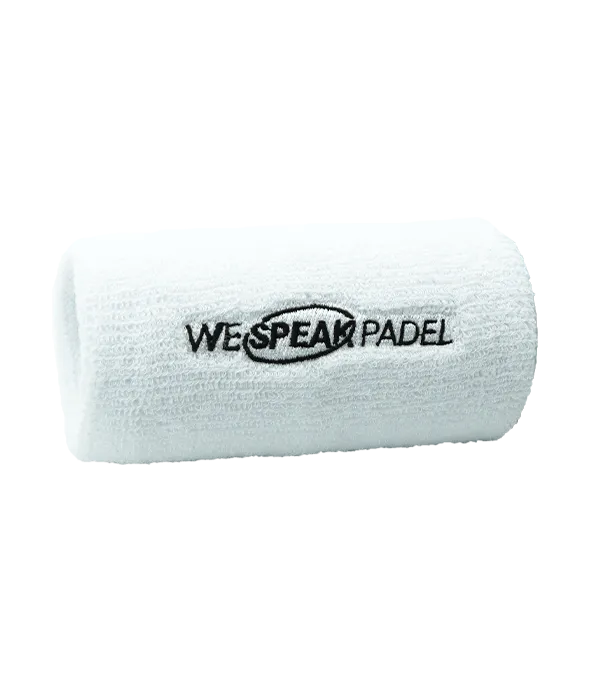 Muñequera Larga We Speak Padel Blanca