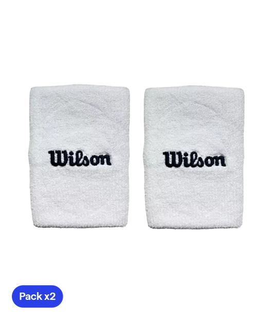 Muñequeras Largas Wilson Blanco 2025 (x2)
