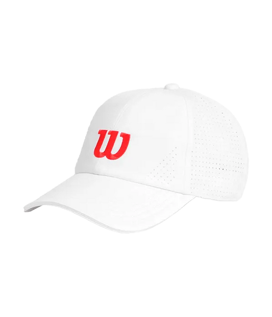 Gorra Wilson Blanca Logo Rojo 2025