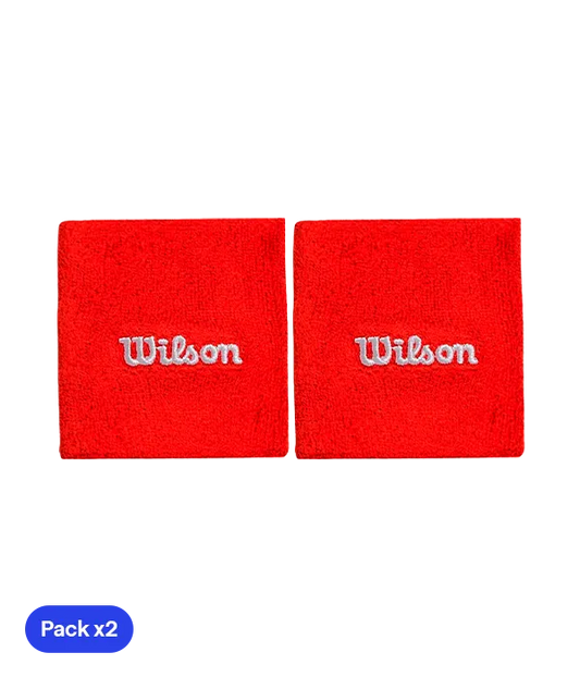 Muñequeras Cortas Wilson Rojo 2025 (x2)